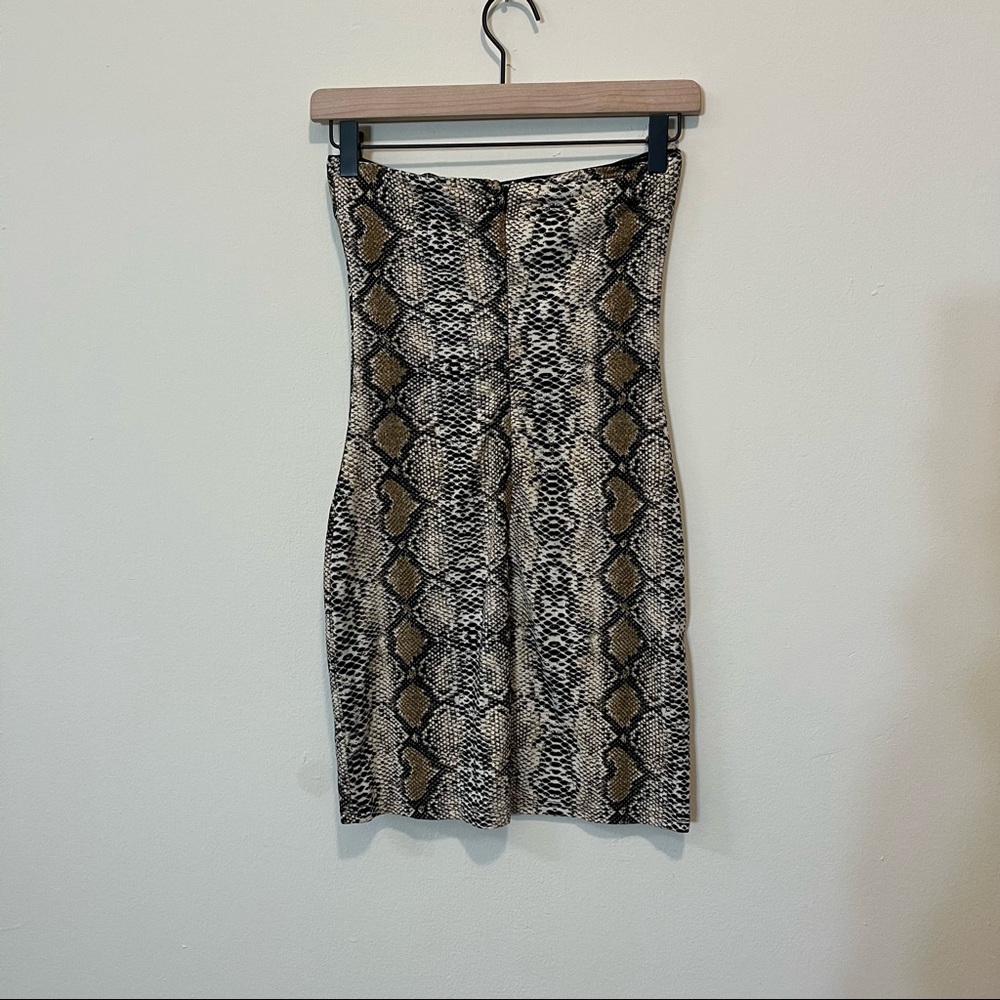 NWT I.AM.GIA Devon Dress Snakeskin Mini Bodycon Strapless - Picture 4 of 6